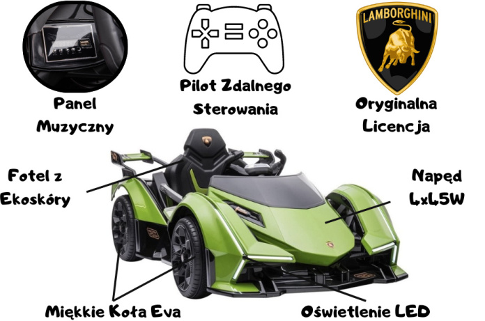 Lamborghini na akumulator dla dziecka